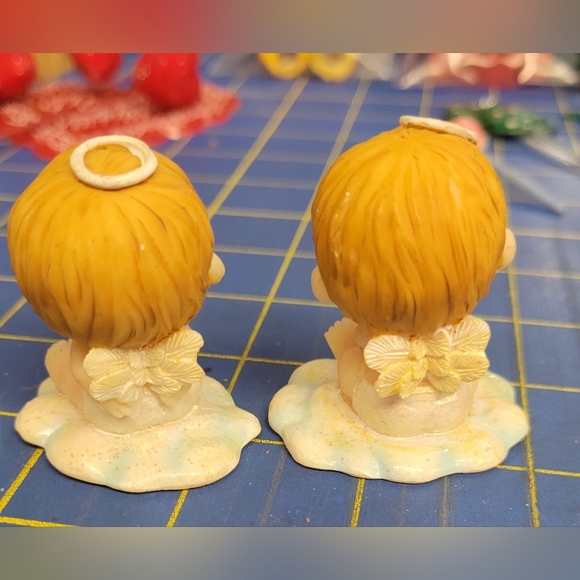 1970s Vintage Cherub Angels Halo Baby Plastic Set of 2 - Picture 3 of 5
